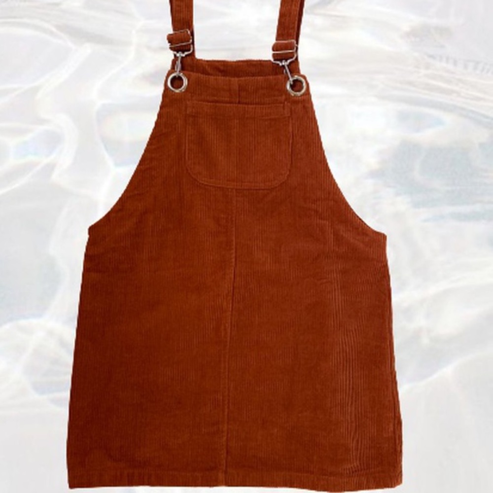 BURNT ORANGE CORDUROY DRESS 🧶